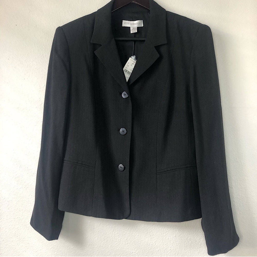 Petite Sophisticate Black Blazer Size 10 - New with tags